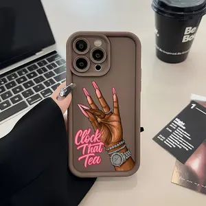 Phone case:  Fashion Creative English Clock That Tea Design Phone Case Suitable for iPhone 17 16e 16 15 14 13 12 11 Pro Max  Air XR XS X Plus Anti-Drop Soft TPU Back Cover For Samsung Galaxy S21 S22 S23 S24 ULTRA
