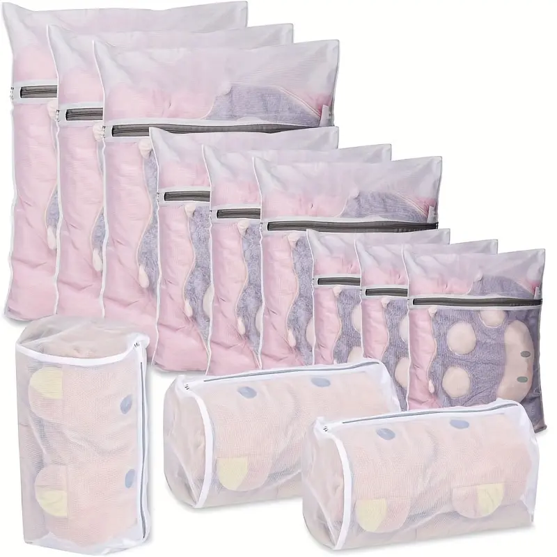 12 Exquisite Mesh Laundry Bags, 4 Sizes of Laundry Mesh Bags, High-Quality Zippers, Durable Underwear Laundry Bags, Travel Laundry Bags, Laundry Bags, Laundry Wash Bag