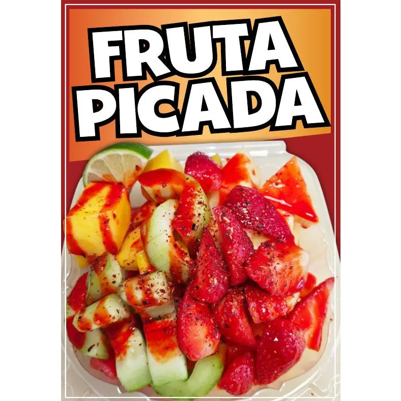 Fruta Picada Sticker Window Decal Truck Concession Vinyl Restaurant Wall poster Sticker Food Decal Fruit Signs