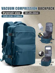 Vacuum Travel Backpack Set with Electric Vacuum Pump, Carry-On Approved Laptop Bag, Casual Daily Commute Business Backpack, Outdoor Hiking Camping Shoulder Bag, Vacuum Compression Backpack