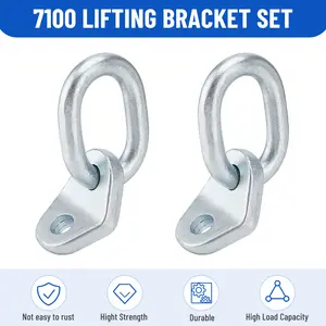 7100 Lifting Bracket Set 17700 lb Load Capacity 2/4 Sets Engine Lift Kit High Strength Durable Galvanized Surface Not Easy to Rust for Outboard Motor Parts
