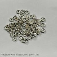 #66 Wave 12mm 250pcs Silver+AB YH066015