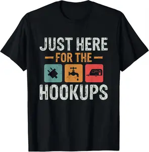 Just Here For The Hookups Motorhome Camping RV Camper T-Shirt Casual country concert outfits