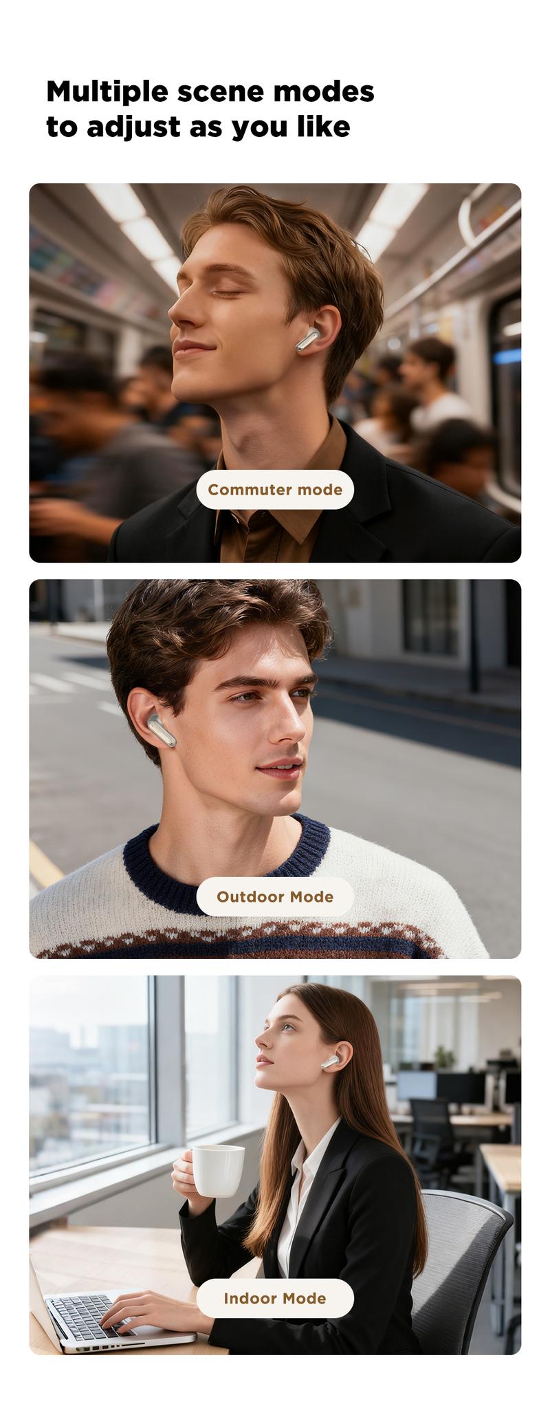 【Buy 1 Get 1 Gift Free】MINISO X30 OWS Open Ear Bluetooth Earbuds, MS106 Wireless Earbuds Bluetooth 6.0 Earphones, In Ear Earbuds, HIFI Sound Quality IPX5 Waterprooof 35Hours Play time Wireless Headphones Touch Control Built-in Mic Hearphones