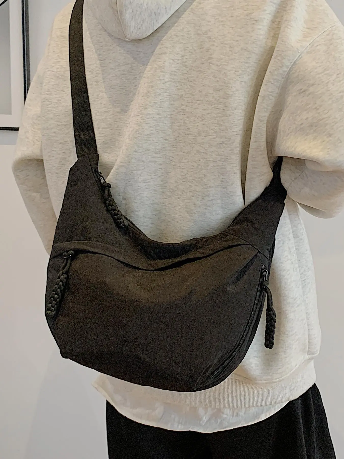 Men's Casual Plain Color, Lightweight Shoulder Bag, Fashionable Sling Bag, Casual Crossbody Bags for Daily Commuting & Travel Use, Everyday Shoulder Bag, Commuter Crossbody Bag, Minimalist Shoulder Bag
