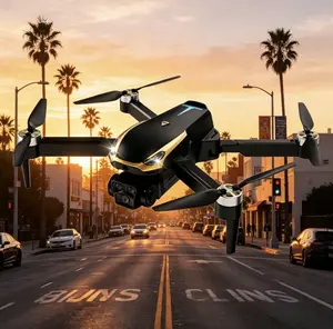 M8 Pro 2026 Foldable Aerial Drone with 4K UHD EIS Anti-Shake Camera, GPS Precise Positioning System, 5G WiFi FPV Real-time Transmission,   Intelligent Obstacle Avoidance, Auto Return, 360° Stunt Roll, 2 Batteries for Adults Beginners Aerial Photography
