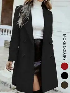 Stylish Pullover Jumper Button Coat, Casual Loose Design, Perfect for Autumn & Winter, Fashion Outdoor Streetwear Outerwear Jackets, Soft Touch, Trendy, Easy Wear, Modern, Minimalist Chic, Cardigan Fit, Jacket Style
