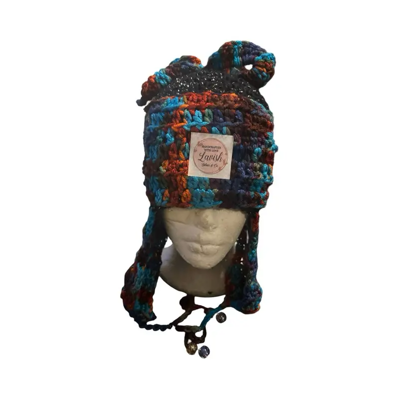 Lavish solace crochet Jester Ushanka