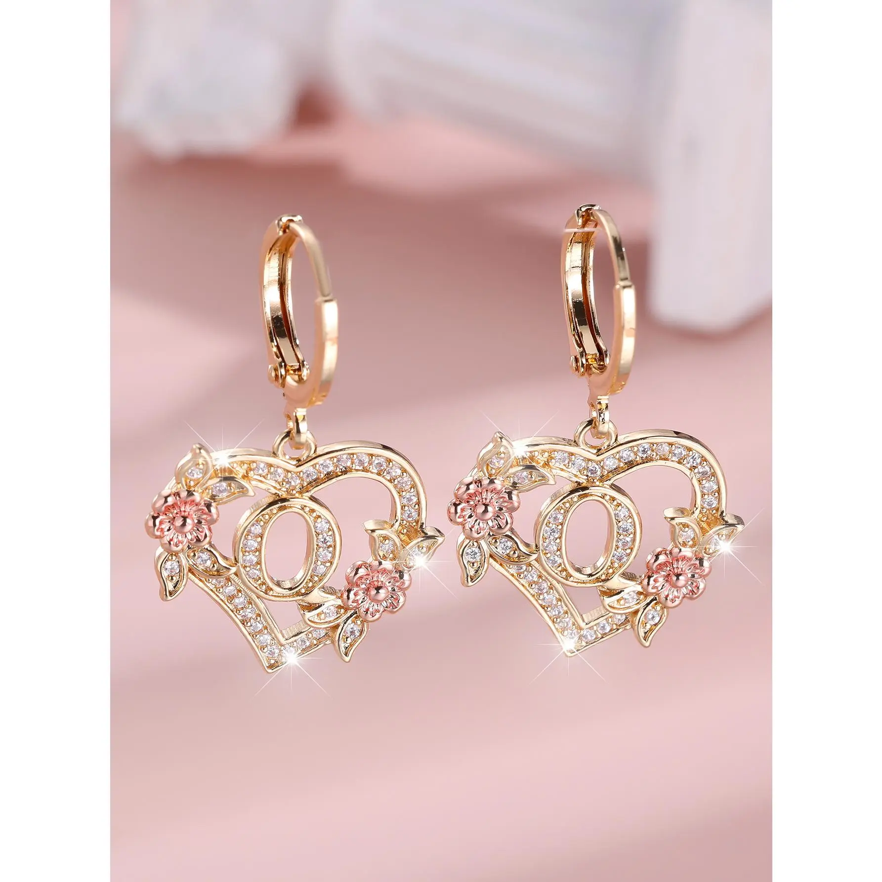 Gold+Rose Gold White Diamond Q