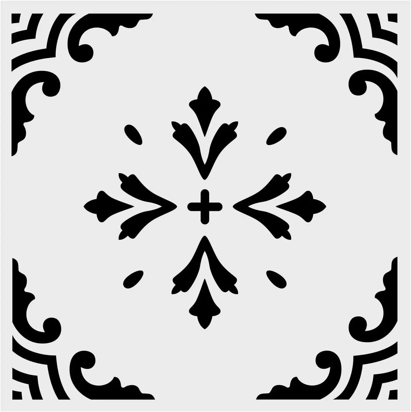Wall Stencils for Painting Large Pattern 12" x 12", Reusable Large Floor Stencils, Simple Tile Stencils for Decor (NS4)