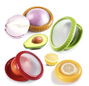 Fresh Stretch Pod Onion Storage Container, Silicone Food Saver, Keeps Leftover Produce Flavorful and Firm in Fridge, Reusable Kitchen Gadget, Suitable for Home Kitchen Dormitory Picnic Office, Reusable Snack Containers, Produce Storage Containers