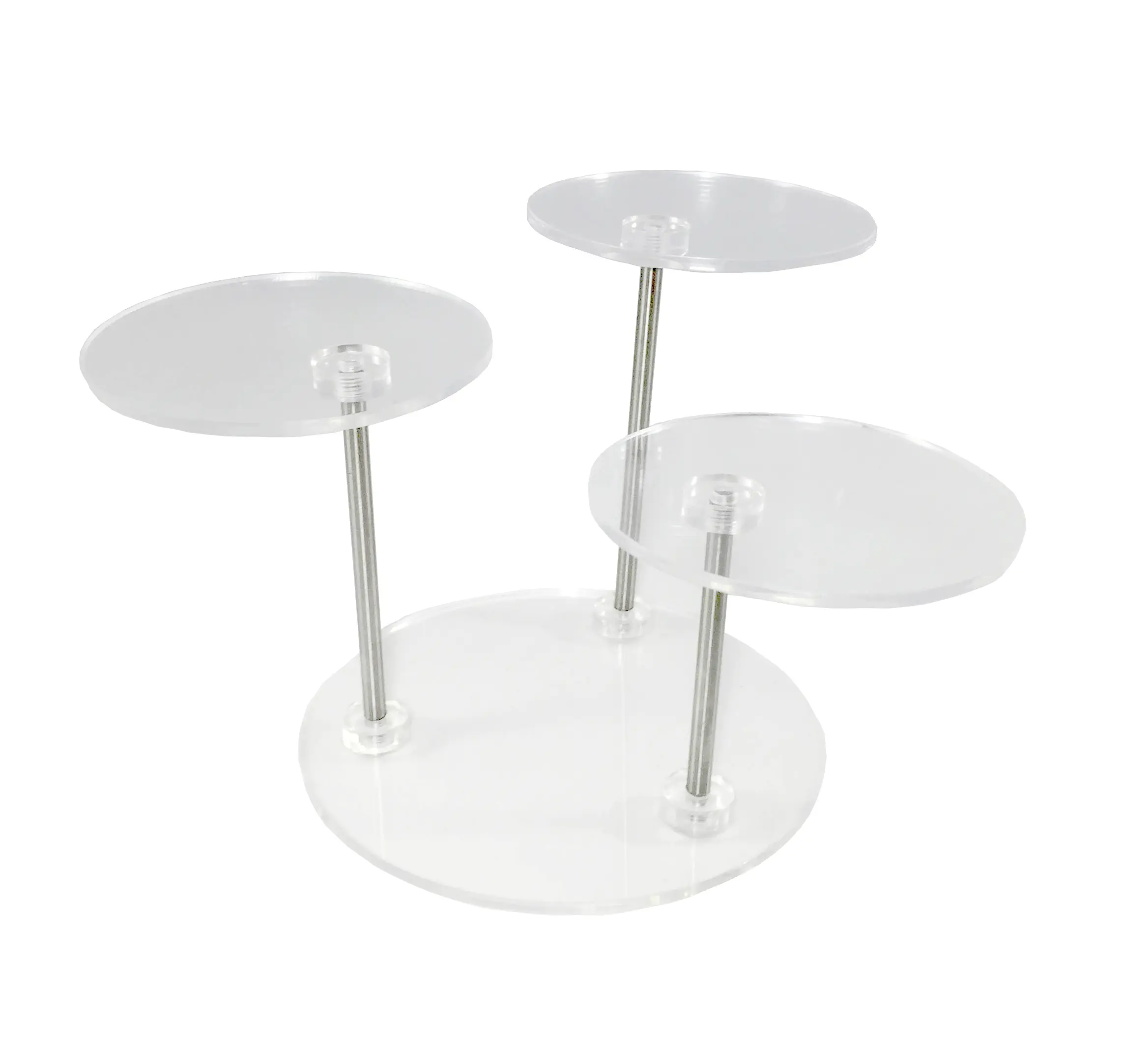 FixtureDisplays® 3-Teir Plexiglass Acrylic Stand Riser Jewelry Display Phone Stand 13801 13801