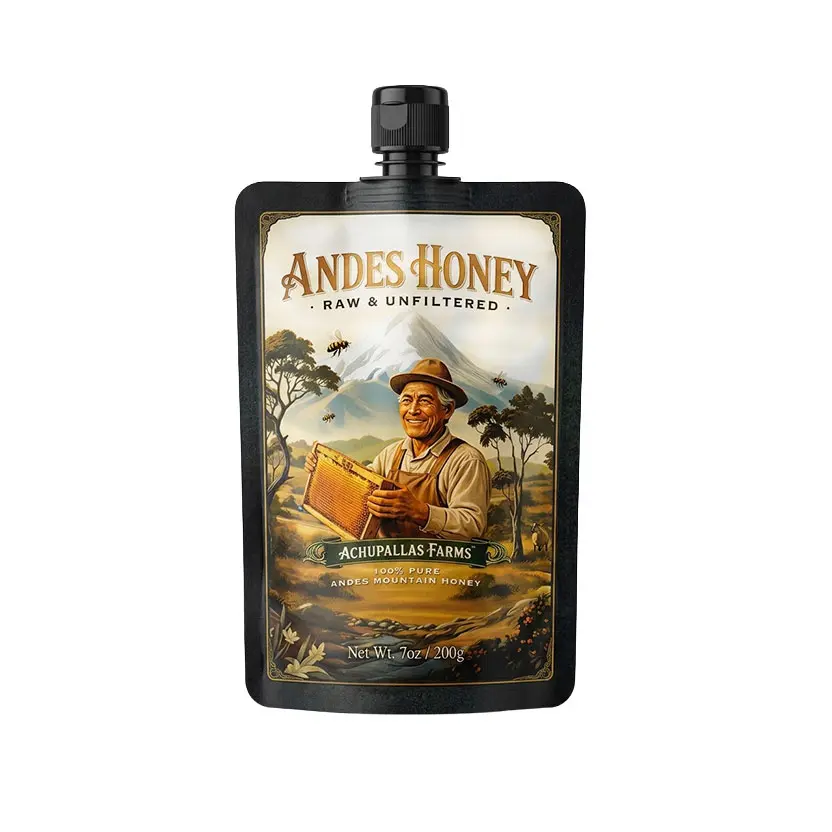 Andes Honey, 7 oz Pouch, 100% Raw, Pure, Premium Honey – Andes Mountain Wildflower Honey