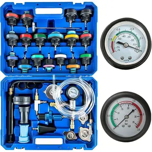 34 count Universal Radiator  Tester Coolant  Tester and Vacuum Refill Kit for Automotive Cooling System Water  Leakage Detection