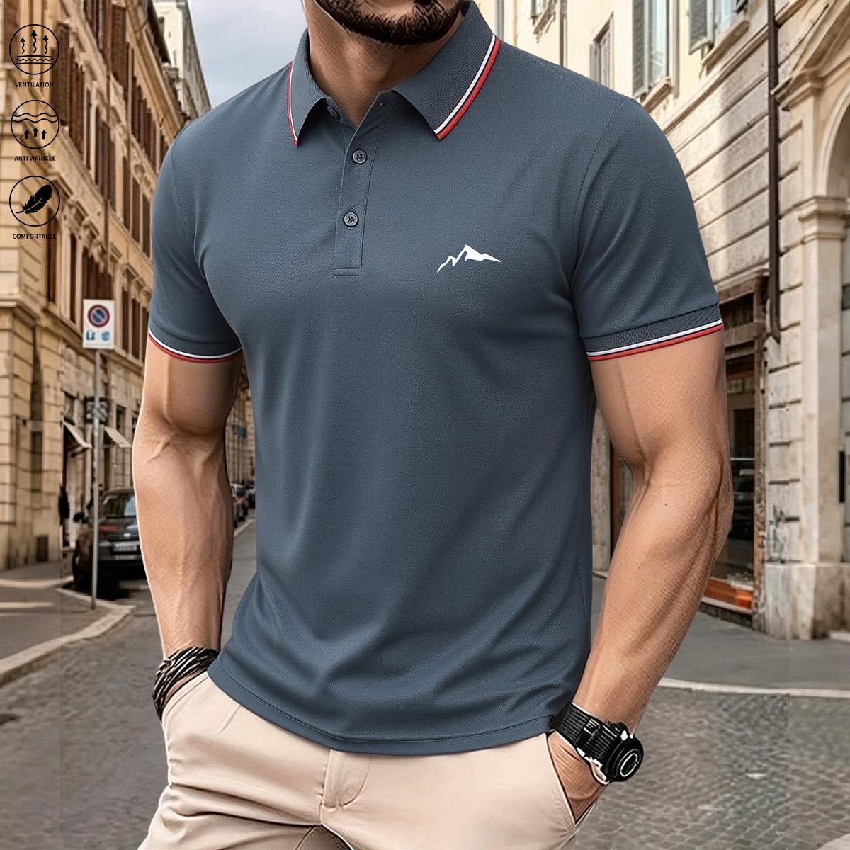 Men’s polo shirt, soft and breathable short sleeves, suitable for everyday wear, outdoor activities, and vacations, summer golf shirt, men’s short sleeves, menswear
