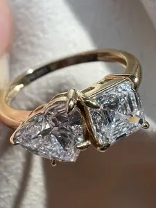 k18yg labgrown diamond ring 2.99g D2.08ct lg214 zlz021