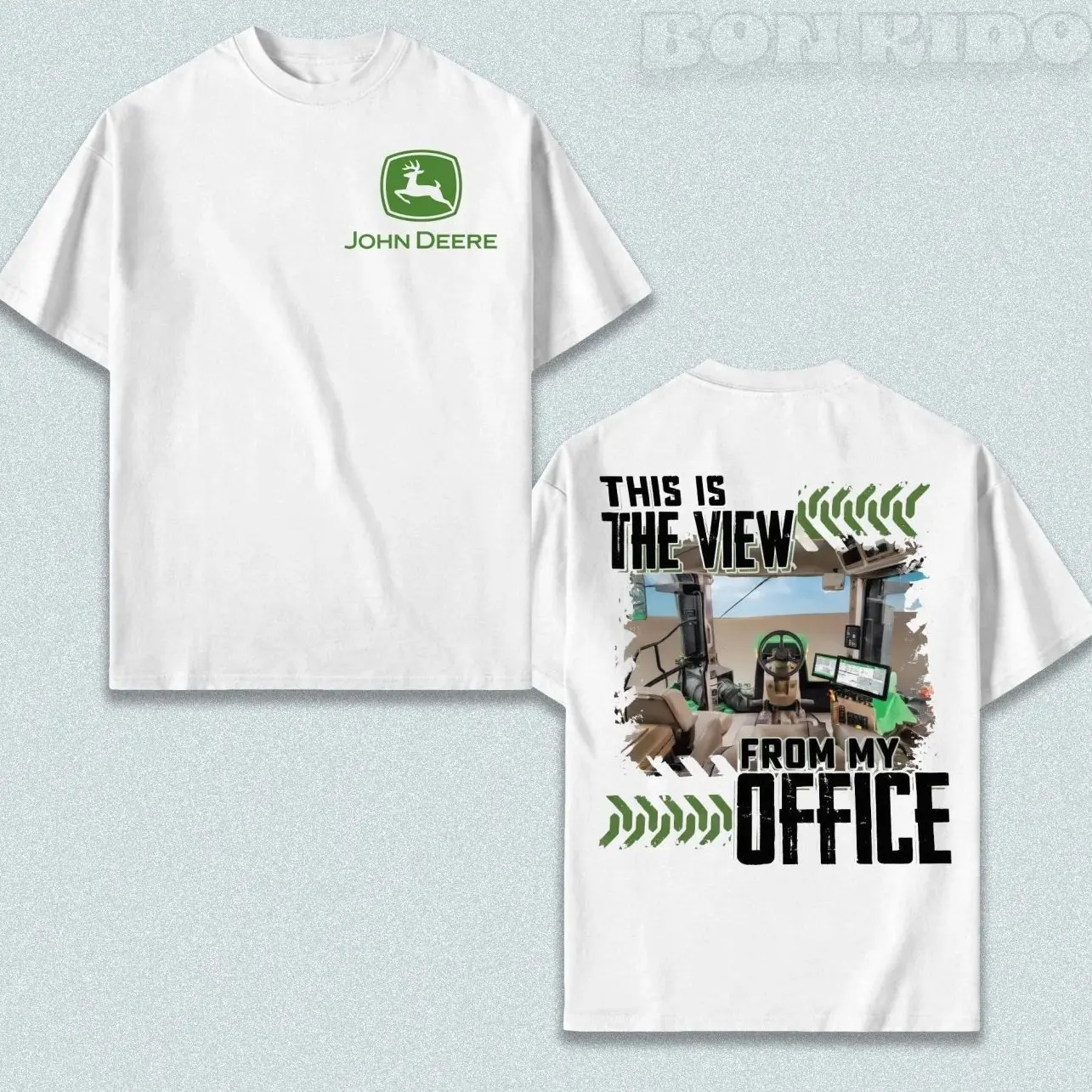 Unisex Short-Sleeve Cotton Vintage John Deere Tractor Graphic T-Shirt - Soft Retro Agricultural Machinery Prints, Diesel Farming Streetwear, Midwest Rural Farmer Gift for Dad, Heavy Equipment Harvest Field Sketch Apparel 76P