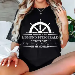 The Wreck of the Edmund Fitzgerald Graphic Tee, Edmund Fitzgerald Never Forget November 10th 1975 T-Shirt