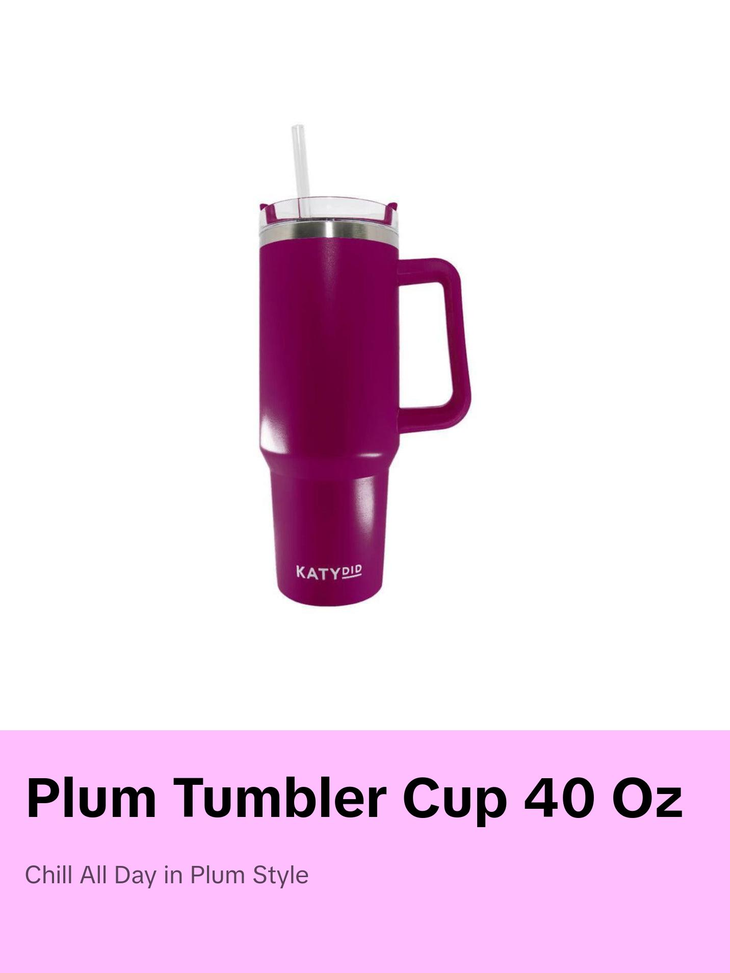 Plum Tumbler Cup w/ Handle