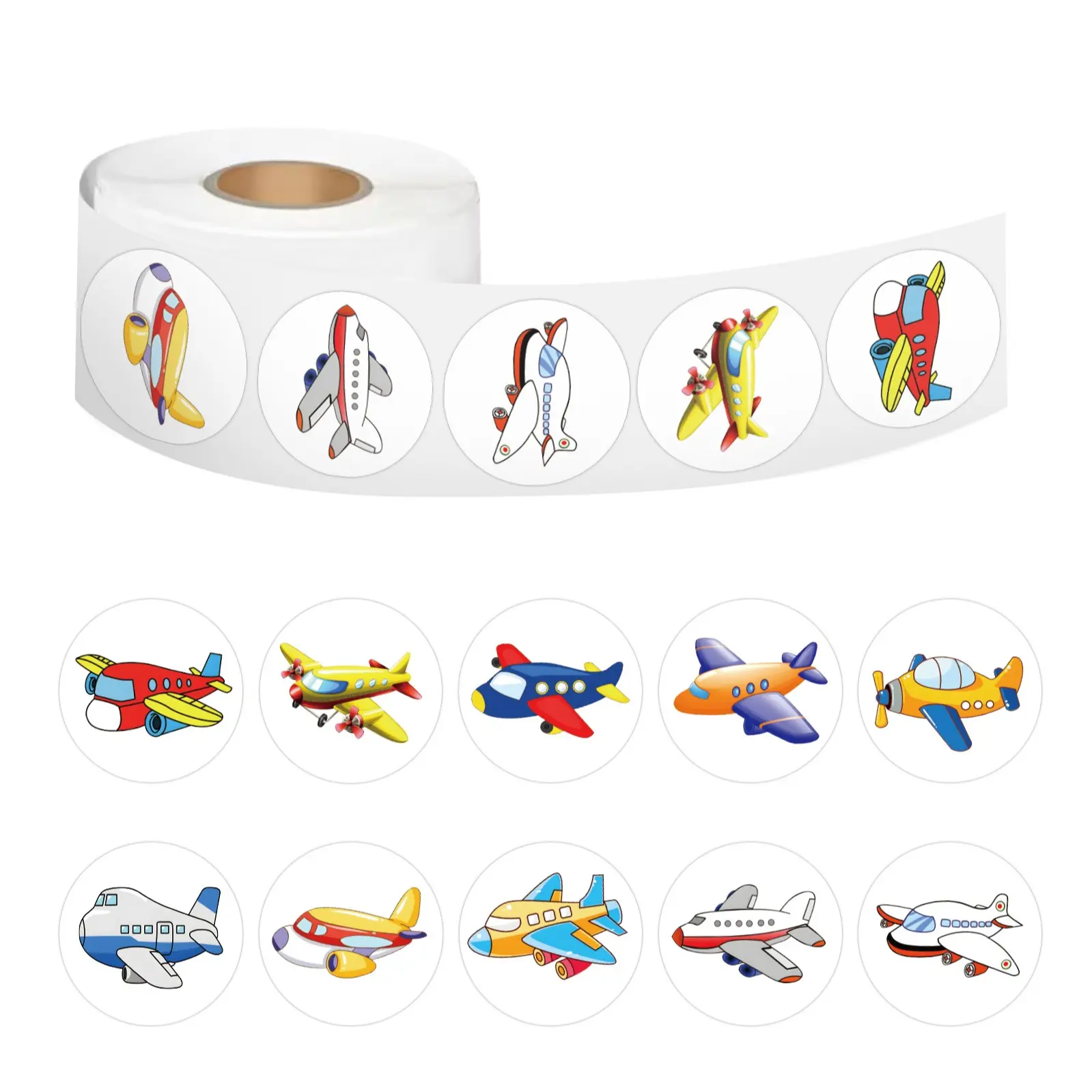 500 Sheets Cartoon Plane Stickers, Creative Graffiti Decals for Car Luggage Water Bottle, Unique Personalized Vinyl Labels