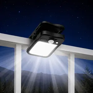 Outdoor Solar Clip Lights - USB & Solar Powered Clip-On Lamp with Motion Sensor, 3 Modes, Waterproof for Yd, Garages, Porches, Universal Car Decorative Light Bulb Kit Ball Magic Strobe LED Rotating