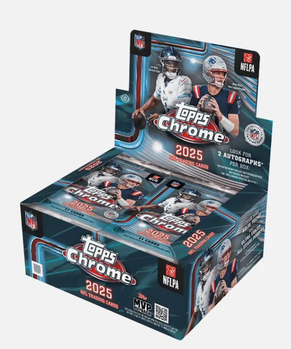 2025 TOPPS CHROME NFL FOOTBALL HOBBY JUMBO BOX 2025 TOPPS CHROME NFL FOOTBALL HOBBY JUMBO BOX