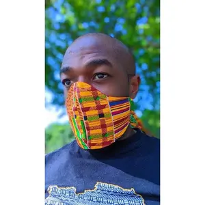 Meji Kente African Print Reversible Mask-DP3227PM