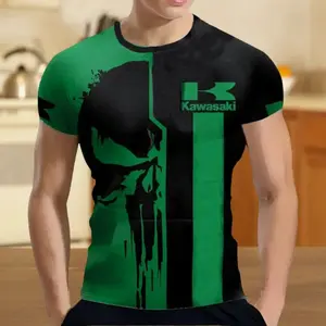 Kyn Apparel  Men Women New T Shirt Kawasaki Motorcycle Logo 3D Print Quick Drying Breathable Clothes Men  Fashion Sports T-shirts