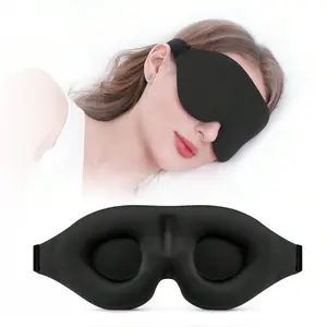 1/2pcs 3D Sleeping Mask,Sleeping Mask Strap,Eyeglasses Contour Night Eye Mask,Office And School Nap Blackout Eye Mask,Traveling Supplies,Gift For Family Coworkers And Friends