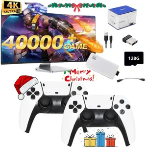 Must-Have Christmas Gift Retro 4K Game Console for Kids & Adults Plug-and-Play with Dual Controllers 40,000+ Games & 28 Emulators HDMI Output