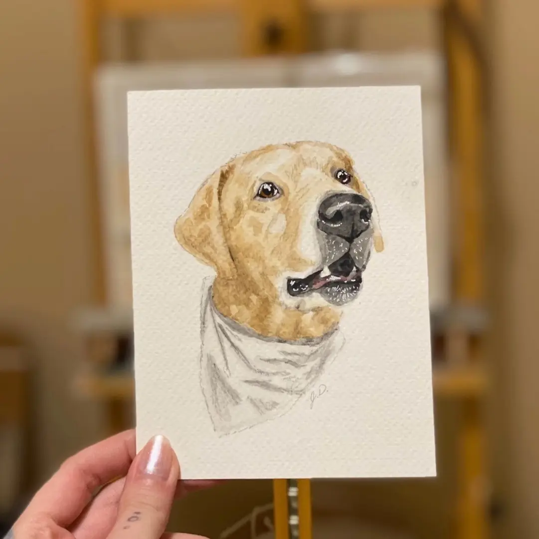 Custom Watercolor Pet Portrait