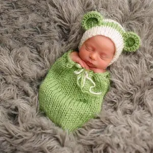 Newborn Photography Set, Baby Cartoon Cat Costume, Cute Photo Props, Infant Sleep Bag, Baby Memorial Day Clothes