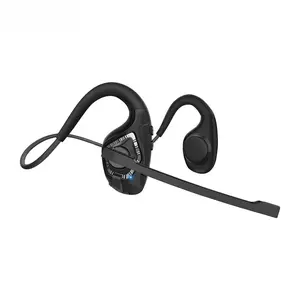Bluetooth Headsets with Microphone Open Ear Headphones Wireless Bluetooth Noise Cancelling Air Conduction Headphones for Office