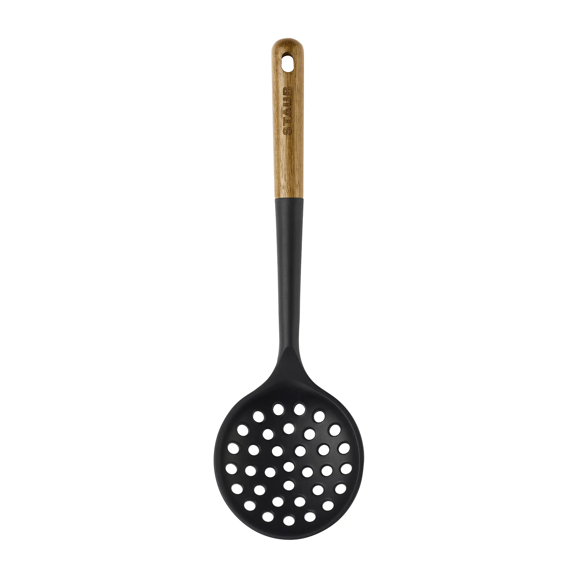 STAUB Silicone Kitchen Tools, Wood Handled Skimming Ladle