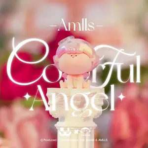 AMLLS Colorful Angel Cute Granules, Series Blind Bag Cute Plush Toy, Creative Girl Gift Handmade Dolls, Adorable Angel Theme Collectible Figures