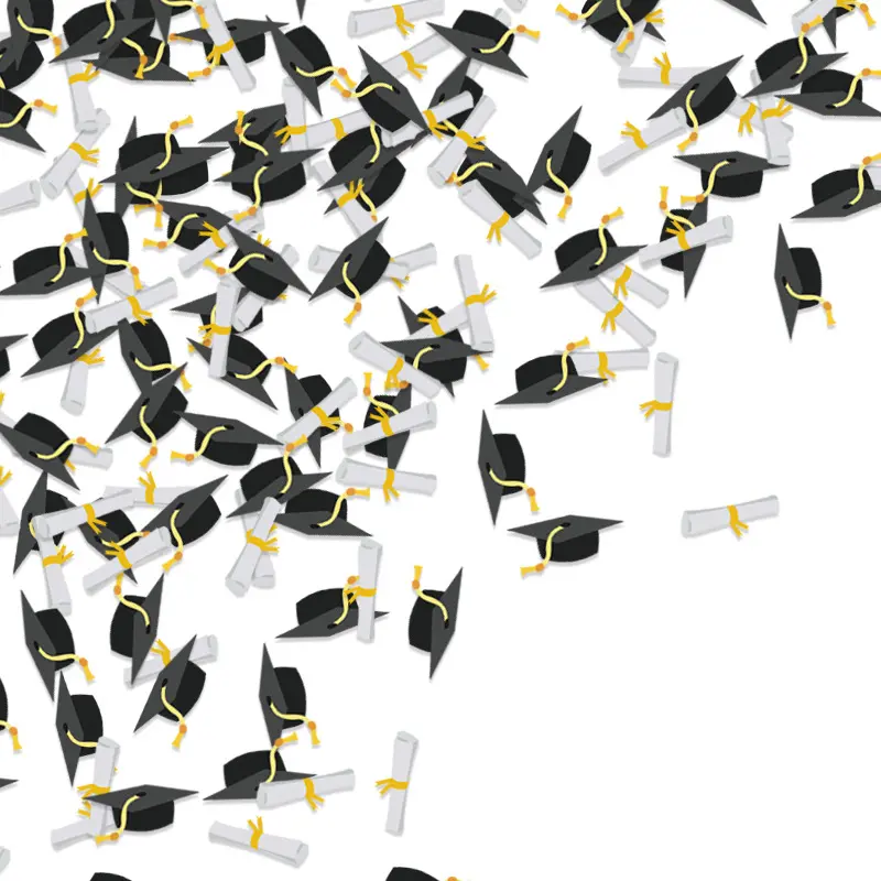 200pcs 2026+ Graduation Cap Paper Confetti - Decorative All Seasons DIY Decor, Home & Ceremony Party Supply Accent, 2026+ Graduation Confetti