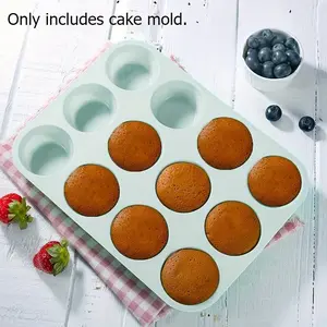 Food Grade Silicone Cake Mold, DIY Baking Mould for Pancakes, Egg Tarts, Cupcakes, Fudge, Bread, Candy & Chocolate, Oven & Air Fryer Safe
