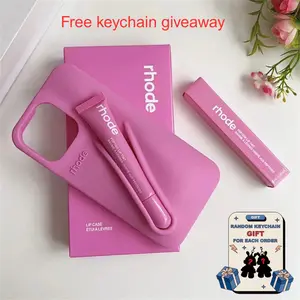 Viral Rose Rhode Lip Case Phone Case + FREE Surprise Keychain Giveaway, Lip Balm Tint Holder Aesthetic Must Have
