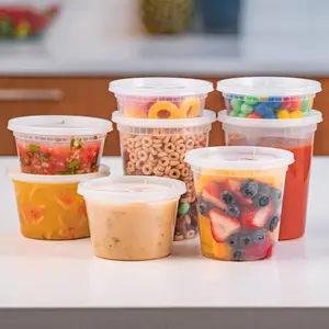 12/24pcs Plastic Storage Containers with Lids, Reusable Food Containers, Snack Containers for Home & Business, Airtight Food Storage, Microwave & Freezer Friendly, Dishwasher Safe