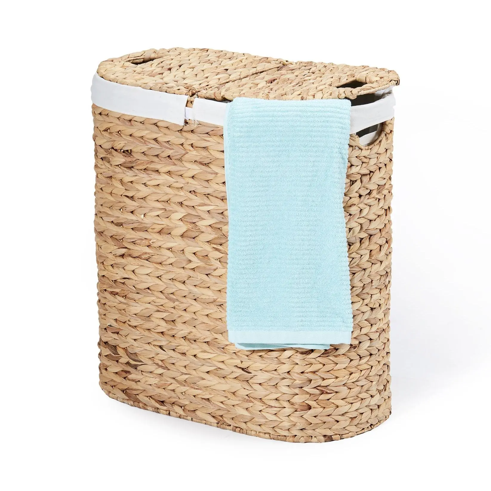 Seville Classics Handwoven Water Hyacinth Oval Laundry Hamper Seville Classics Handwoven Water Hyacinth Oval Laundry Hamper