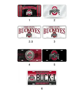 Ohio State Buckeyes License Plate | NCAA College Football Fan Car Tag | Buckeyes Game Day Auto Plate Decor | Stadium Tailgate Car Accessory Gift for Fans | Viral TikTok Shop Car Plate