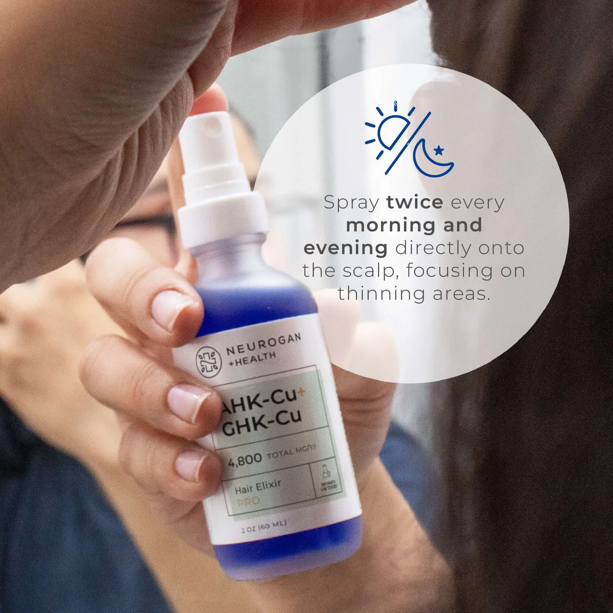 how to mix ahk cu for hair Struggling with hair fall? Start with your scalp ✨ AHK-Cu hair spray &  serum for consistent scalp care. For cosmetic use only. Not a medical  treatment. Results may vary. #HairCare #HairCareRoutine main image 1