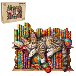 Dreamy Dragon-Li(L,280pcs,13.4*10.8in) Puzzle Beautiful Wooden Box, Wooden Jigsaw Puzzles Unique Shape, Birthday Creative Gifts for Adults and Kids Family Game