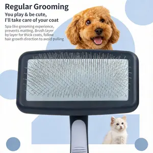 Pet Grooming Comb for Dogs and Cats, Detangling Brush for Pet Hair Removal, Essential Tool for Dog and Cat Care, Easy-To-Use Pet Accessories