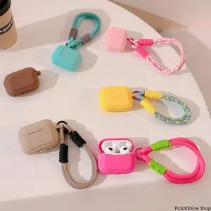 Earphone Case With Lanyard Strap, Protective Cover Compatible With AirPods Series Models, Anti-Drop Lightweight Shell For Daily Carrying And Convenient Carrying Accessories