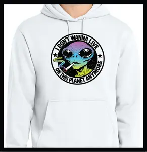DARYLL THE ALIEN Mid-weight Unisex Cotton/Poly Blend Hoodie