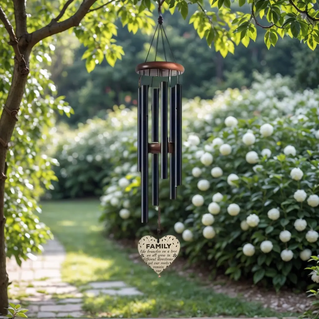 29-Inch Deep Tone Aluminum Windchime - Durable Outdoor Decor Metal Art Chimes Bells and Chimes, Easy-to-Hang, Rich Calming Sounds for Porches, Ideal Family Gifts for Loved Ones
