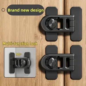 8pcs Multi-Functional Cabinet Lock Set - No Tools/Drilling Required, 90°-180° Usable Angle, Pet-Proof for Cats/Dogs, Suitable for Refrigerators, Drawers