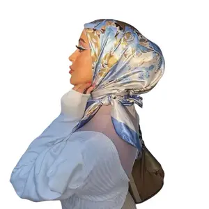 Square Satin Hair Scarf for Women 70x70 cm Silk Feel Bandana Fashion Accessory Ideal for Dressing Up Your Look
