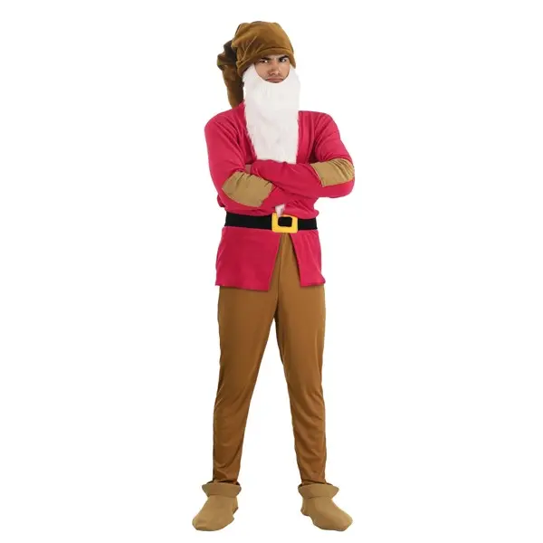 HalloweenCostumes Men's Disney Grumpy Dwarf Costume, Adult Polyester Clothes with Black Shirt & Pants (© Disney)